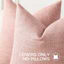 OTOSTAR Linen Throw Pillow Cover Set of 1 Decorative Square Pillowcases Cushion Covers 16x16 Inch for Home Decor Sofa Bedroom Car 40 x 40CM Pink