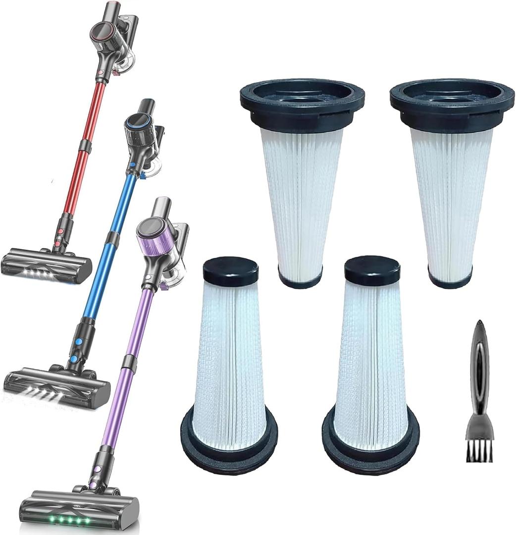 4Pack Hepa Filters Replacement Compatible with MBYULO and OUYFHK A27/A27R/A27D Handheld Vacuum. Washable Filters Works with MBYULO Cordless Vacuum Cleaner