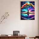 2 x QIOUOL 5D Diamond Art Kits for Adults Beginners,Dreamy Tree DIY Paint with Round Full Drill Diamonds Painting Mosaic Gems Art for Home Office Wall Decor 12x16 Inch