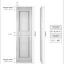 Mid America 00021247002 Standard Size Williamsburg Double Panel Vinyl Shutters, w/Installation Shutter-Lok's & Matching Screws (Per Pair), 002, 12"W x 47"H, Black