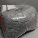 Dinjoy Floral Quilt Set Queen Size,Grey White Bedspread Coverlet Botanical 3 Pieces Fall Quilts Microfiber Lightweight Flower Bedspreads Soft Reversible Farmhouse Bed Cover for All Season(96"x90")