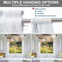 Batmerry Brown Beige Abstract Art Kitchen Valances Half Window Curtain, Brown Art Abstract Acrylic Painting Kitchen Valances for Windows Heat Insulated Valance for Decor Reducing The Light 52x18 Inch