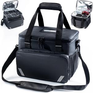 Reusable Drink Carrier with Handle for Delivery - 6 Cup Carrier for Drinks-Insulated Drink Caddy with Handle- Doordash Bag- Insulated Food Carrier-Outdoor Drink holder for Car