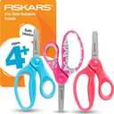 Fiskars 5" Blunt-Tip Scissors for Kids 4-7, For School or Crafting, 3 Pack: Blue, Floral, Pink