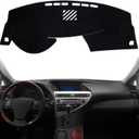 KEYOOG Dashboard Cover Dash Mat Fit for 2015-2010 Le-xus RX, RX270 RX350 RX450h (for Left Hand Drive),Car Dash Board Mat Anti-Glare Carpet,Non-Slip Pad Sunshield Protector (Black)