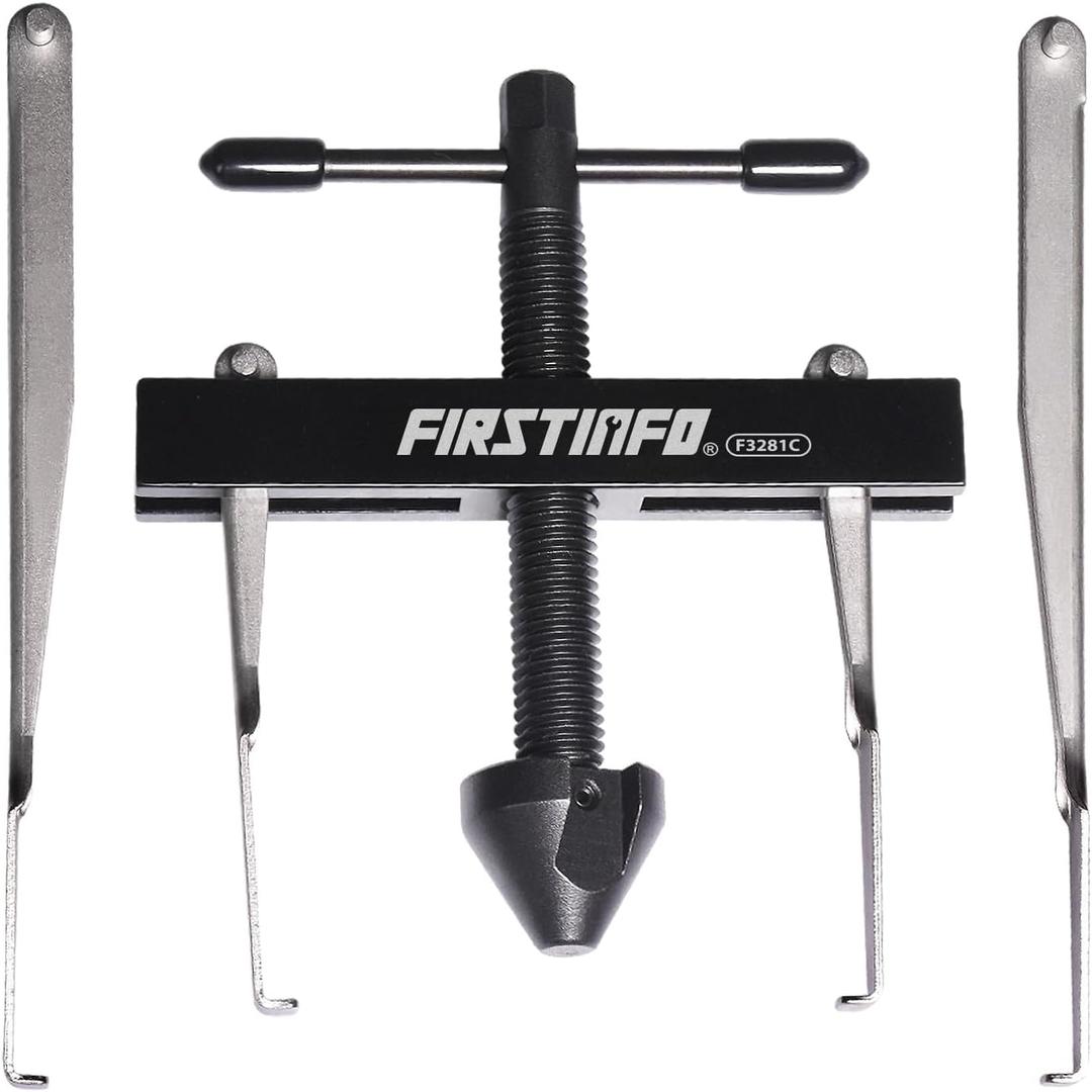 FIRSTINFO F3281C Crankshaft Camshaft Seal Remover Separator Puller with 2 Pairs of Hooks (4.6 Inch Long x 2 + 2.87 Inch Long x 2) Set (Removal Puller Kit)