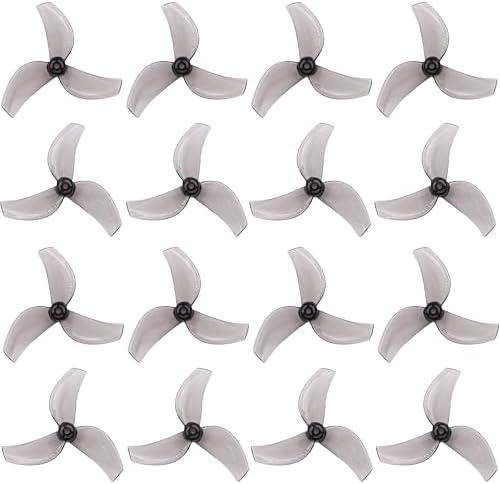 HOPLEX 16pcs Gemfan 40mm 1611 3-Blade PC Propeller 1.5mm for 1102, 0802SE Brushless Motors, for 2S FPV Racing Freestyle Drone Like Pavo Femto Brushless Quadcopter, Set of 2