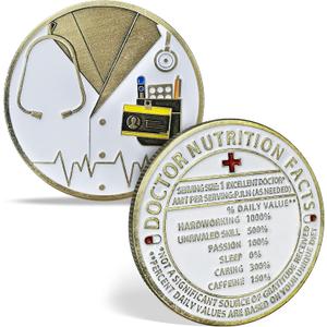 Doctor Nutrition Facts Challenge Coin Appreciation Coins Thank You Doctor Gift