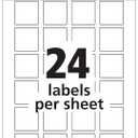 Avery Printable Blank Square Labels, 1.5" x 1.5", Matte White, 600 Customizable Labels (22805)