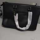 LOVEVOOK Laptop Tote Bag for Women 15.6 Inch Waterproof Leather Computer Bags Business Office Work Briefcase Black