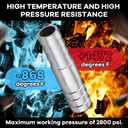 Stainless Steel 1-1/4" x 1-1/4" Hose Barb Fittings Durable Connectors for Air Water Fuel Transfer for Plumbing, Automotive, and Industrial Applications (Pack of 2)