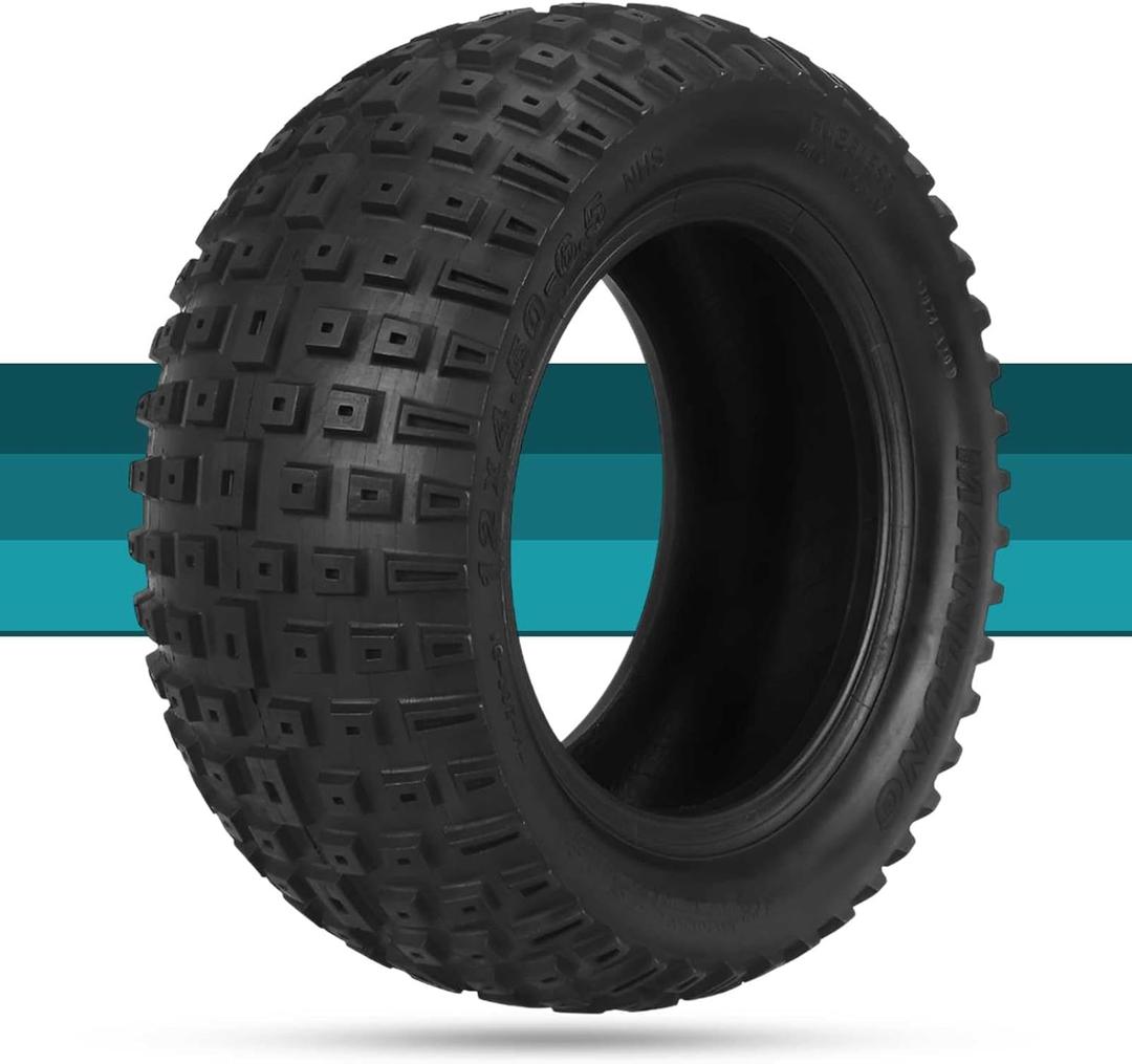 12x4.50-6.5 Tire for K8 Scooter, 12x4.5-6.5 12in Electric Scooter Tire with Off-Road Tread, 12 x 4.50-6.5 Llantas Vacuum Electric Scooter Nylon Tire Replacement