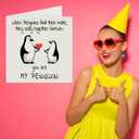 11 x Romantic Anniversary Card - "You Are My Penguin" - Cute Greeting Card for Wife/Husband, Boyfriend/Girlfriend, Partner, or Fiance - For Valentine's Day, Wedding or Birthday - 5.7" x 5.7" w/ Envelope