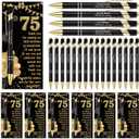 Feifeiya 24 Set 75th Birthday Party Favors with Pens Cards
