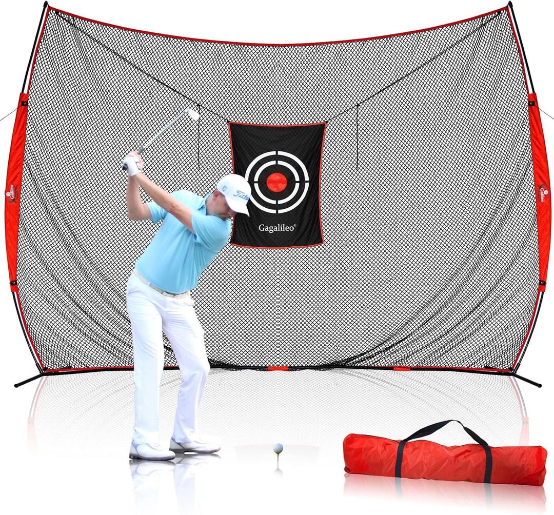 Golf Hitting Practice Nets for Backyard Driving Heavy Duty Men Real Indoor Golf Balls Hitting Pitching Driving Nets for Indoor Outdoor Garage Use Golfing Swing Training Impact Cages with Frame and Net