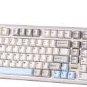 YUNZII B98 PRO QMK/VIA Wireless Mechanical Gaming Keyboard, 96% Layout with Numpad and Cute Cat Knob, BT/2.4G/USB-C, Pre-Lubed Switch Hot Swap Gasket, RGB for Win/Mac (Beige, Candy Linear Switch)