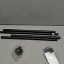 ENJOYBASICS No Drill Curtain Rods for Window 28 to 60 Inches, 5/8 Inch Diameter Renter Friendly Drapery Rod with Adhesive Brackets without Drilling, Adjustable from 27 to 65 Inches, Black