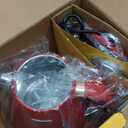 Hazel Quinn Retro Electric Kettle - 1.7 Liters / 57.5 Ounces Tea Kettle with Thermometer, All Stainless Steel, Fast Boiling 1200 W, BPA-free, Cordless, Rotational Base, Automatic Shut Off - Ruby Red