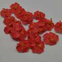 Hotop 24 Pcs Artificial Hibiscus Flowers for Hawaiian Luau Party Decor Fake Tropical Hibiscus Flowers Decorations for DIY Crafts Summer Party Favors Supplies Cake Tables Centerpieces(Red)
