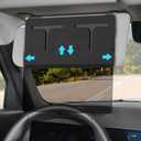 Polarized Car Sun Visor Extender, Upgraded Polarized Visor Extender Sun Blocker UV400, Universal Visor Extension for Car, Adjustable Sun Visor, Glare, UV Protector-Black