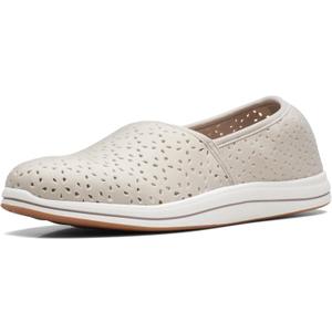 Clarks Women's Breeze Emily Loafers (11 Wide, Light Taupe Synthetic)
