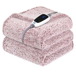 SEALY Electric Blanket Heated Throw 50"x60" Soft Double Sherpa Super Cozy with 6 Fast Heating Levels & 210 Hours AutoOff, OverHeat Protection, Machine Washable, Rust Red