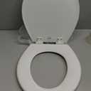 BEMIS 500EC 390 Toilet Seat with Easy Clean & Change Hinges, 1 Pack Round, Cotton White