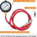 Bonbo TU-32-20 Compucheck Fuel System Pressure Test Gauge 0-300 PSI for Cummins & Other Diesel Engines with Compuchek Ports