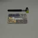 Qfun 120 Set Snap Fasteners Kit for Leather 12mm Metal Button Snaps Press Studs with 4 Setter Tools, 1 Hammer, 4 Color Leather Snaps for Clothes, Jackets, Jeans Wears, Bracelets, Bags