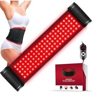 Red Light Therapy for Body, Infrared Light Therapy for Belt Shoulder Waist, Upgraded 3 in 1 LED Beads, 660nm Red Light & 850nm Near Infrared Light Therapy Belt Wrap Timer Remote Control