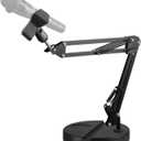 Desktop arm microphone stand, upgraded adjustable desktop microphone stand with spring microphone clip for microphones (WSMS-001)