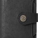 CLUCI Small Wallets for Women RFID Blocking Leather Trifold Compact Credit Card Holder with ID Window Ladies Zipper Coin Purse Black