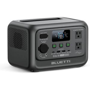BLUETTI Elite 30 V2 Portable Power Station 600W (Power Lifting 1500W), 288Wh LiFePO4 Battery with 10ms UPS, Emergency Backup Power for Home Blackout/Winter Storm, Solar Generator for Camping/Road Trip