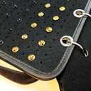 Portable Enamel Pin Trading Book & Display Bag, 6-Page Portable Display Bag for Collectors, Travel Brooch Organizer with Transparent PVC, Holds 300+ Pins.(6 Black Pages 5 SPacers,Without Accessories)