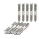 10PCS M10 x 50mm Double End Threaded Stud, Stainless Steel, 50mm Length