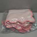 ORTIGIA Cute Pink Scalloped Bath Mat, Fun Plush Microfiber Scallop Bathroom Rugs Non Slip Washable Quick Dry Absorbent, Bathmat Bath Rug Carpet for Shower Stall Vanities Kitchen Floor Entrance, 20x32 (1'8" x 2'8" (Rectangular))