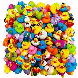 Arttyma Rubber Ducks in Bulk,Assortment Duckies for Jeep Ducking Floater Duck Bath Toys Party Favors (100-Pack)