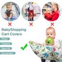 Shopping Cart Cover for Baby, High Chair Cover, Cart Cover for Babies, Kids& Toddlers, Portable 2-in-1 Design, Includes Free Carry Bag for Market and Resturant Use(Cute Zoo)