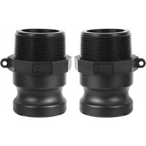 BYH 2pcs Type F Standard Camlock Couplings Camlock Fittings Poly, 2 in Cam Groove Fitting Male Camlock Quick Conversion Connector Cam Latch Fittings Standard Couplings