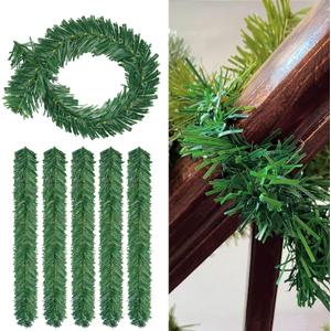 20 Pcs Christmas Garland Ties 18 Inch Artificial Pine Needles Faux Pine Green Twist Ties for Banister, Christmas Tree Branches for Xmas Holiday Decoration Craft Gift Wrapping