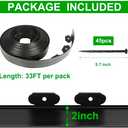 JERIA 2 Inch Tall 33 FT Garden Edging Kit with 45pcs Spikes, Plastic Edging for Landscaping