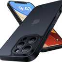 Shockproof for iPhone 16 Pro Max Case, [Camera Protection] [Military-Grade Drop Protection] Protective Anti-Yellow Slim Translucent Skin-Friendly for iPhone 16 Pro Max Phone Case, Black