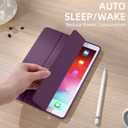 Akkerds Case Compatible with iPad 10.2 Inch 2021/2020/2019, for iPad 9th/8th/7th Generation with Pencil Holder, Protective Cover with Soft TPU Back, Auto Sleep/Wake, BerryPurple