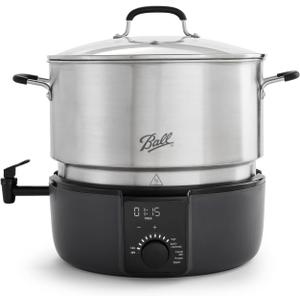 Ball EasyCanner Electric Water Bath Canner, 21-Quart Capacity, Automated Heating, Multicooker & Steamer Functionality