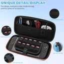 FUNDIARY Travel Carrying Cases Compatible with Nintendo Switch 2 Grips, Large Storage Space for Blue Slim Portable Cute Bag & 10 Game Card Slots for Switch 2 Game Accessories with Handle Strap Design