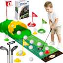 Upgraded Kids Golf Set Kids Golf Clubs With Dinosaur Automatic Golf Returner Toddler Golf Set with Glow Balls, 3-8 Toddler Mini Golf Games, Gator Golf, Indoor Outdoor Sports Toys for Boys, Girls