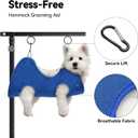Foldable Dog Grooming Arm with Clamp: Adjustable Height 26"-40", Dog Grooming Table Arm with Hammock and No-Sit Holder, Grooming Restraint for Small Medium Dogs at Home or Salon