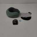 Premium Quality Memory Foam Travel Neck Pillow Bundle - Best Ergonomic Pillow for Airplane Travel, car Ride, Sleeping. Comes with Eye mask, earplugs and Storage Bag. (Imperial Green)