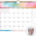 Lbylyhxc 2025-2026 Calendar - Includes January 2025 to June 2026 -18 Monthly Wall Calendar 2025-2026, 11 x 8.5 Inches.Thick Paper with Julian Dates and Block for New Year and Christmas Presents (Wall Calendar Colorful)