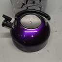 Food Grade Stainless Steel Teakettle is Best for Boiling Water, Brewing Tea, and Making Coffee (Purple)